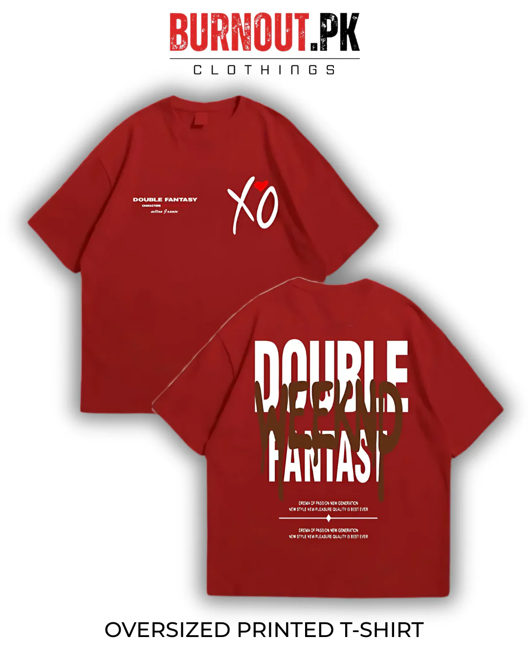 Double Weeknd Oversized Dropshoulder Tee - DTF Printed Tshirt For Men and Women - Image 3