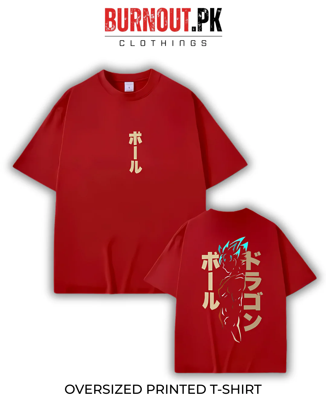 Goku Oversized Dropshoulder Tee - DTF Printed Tshirt For Men and Women - Image 3