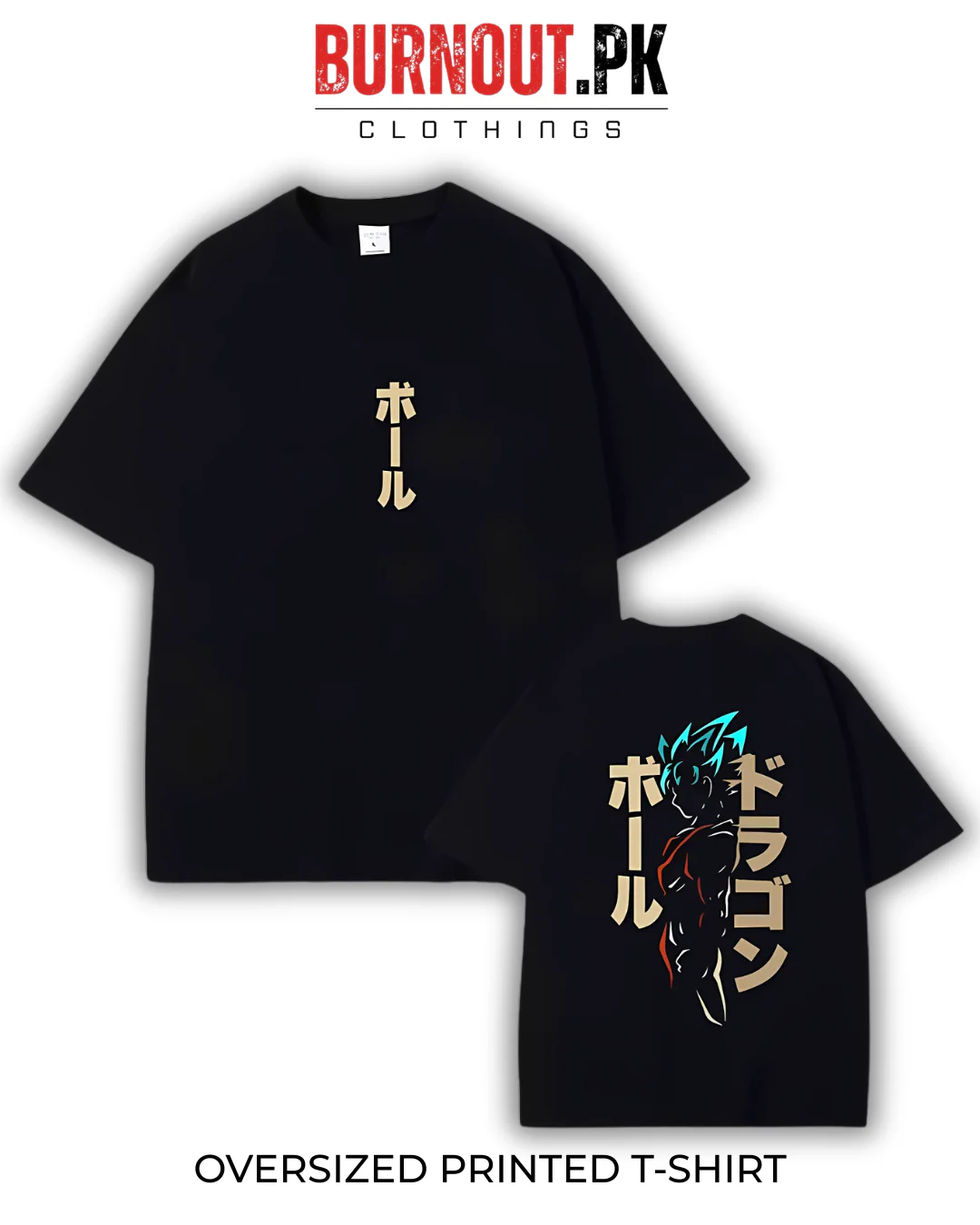 Goku Oversized Dropshoulder Tee - DTF Printed Tshirt For Men and Women - Image 4