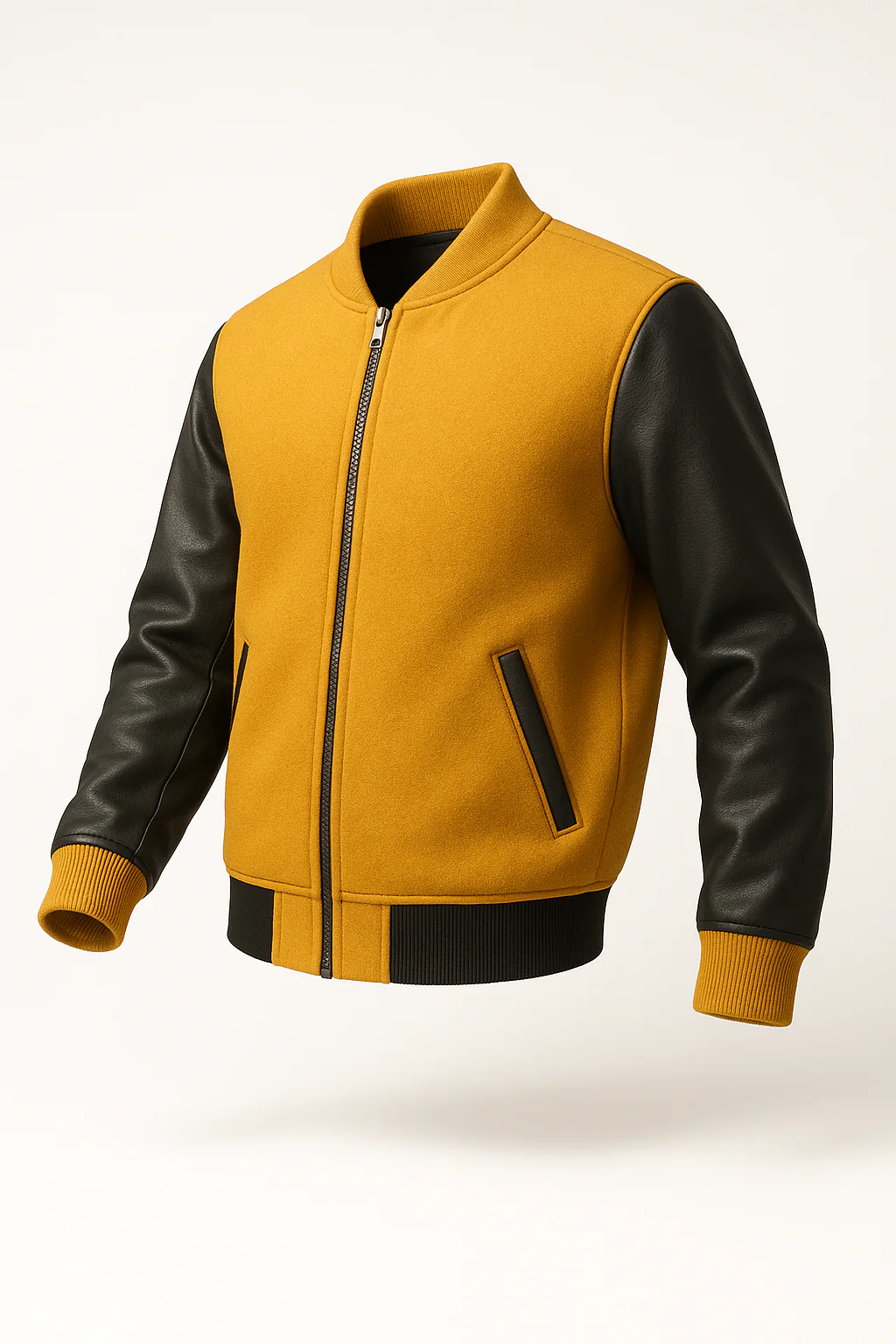 Men’s Bomber Jacket - Yellow - Image 3