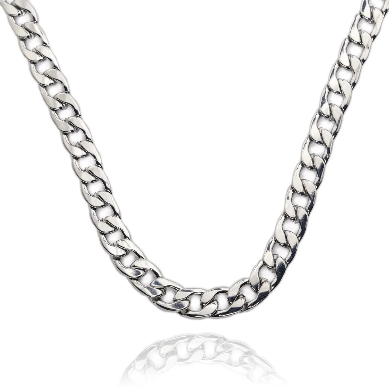 Miami Cuban 4MM Stainless Steel Chain (Silver)