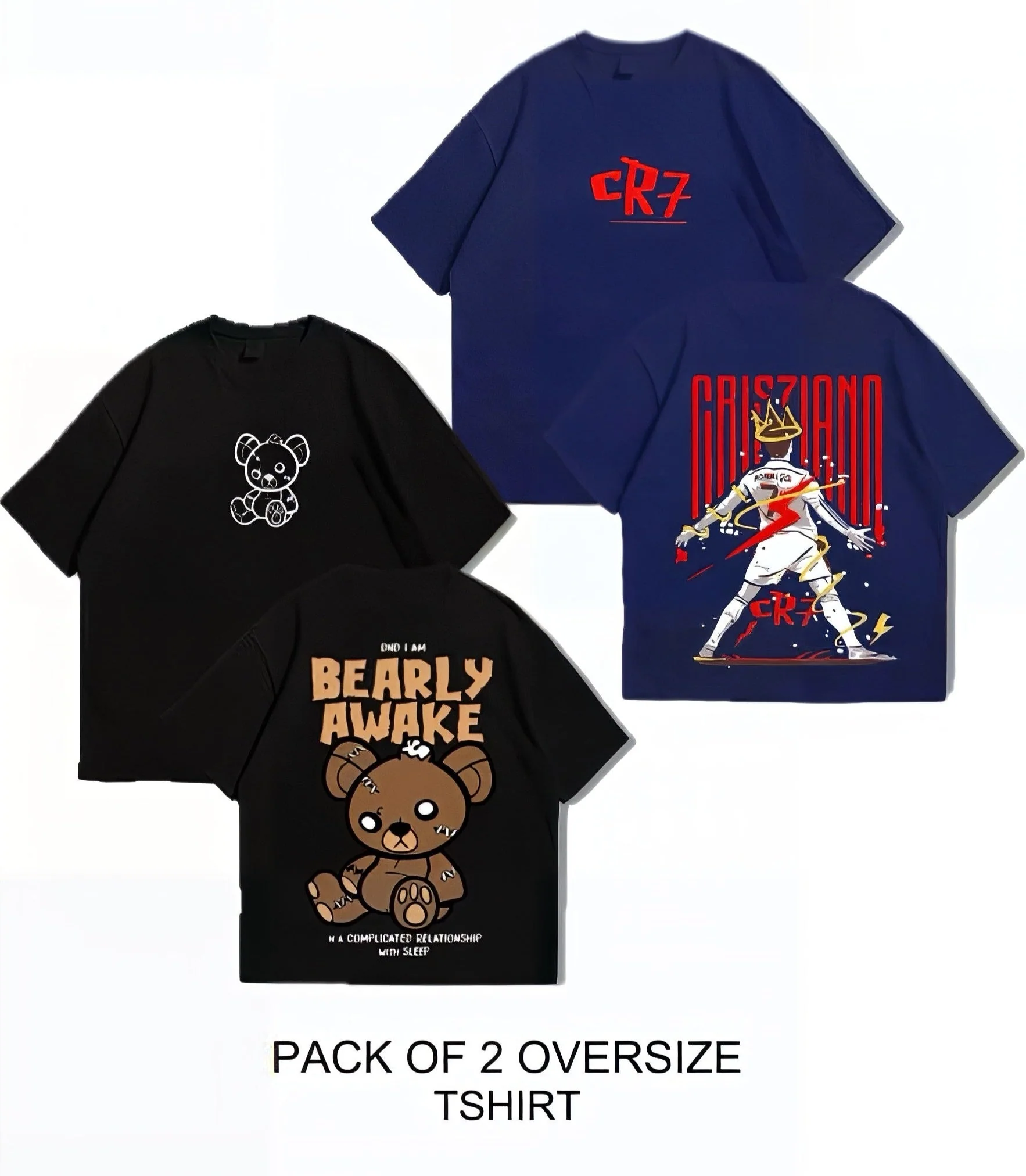 Oversized Dropshoulder Graphic DTF Printed Tshirt For Men and Women