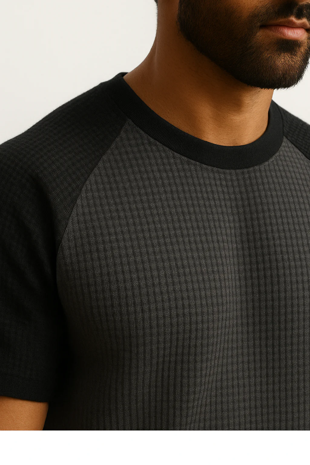 Pack of 2 - Oversized Raglan Waffle Knit T-Shirt - Image 5