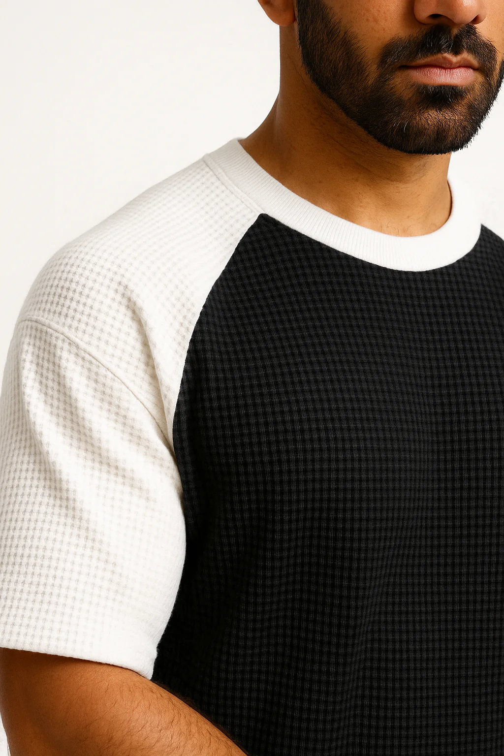 Pack of 2 - Oversized Raglan Waffle Knit T-Shirt - Image 4