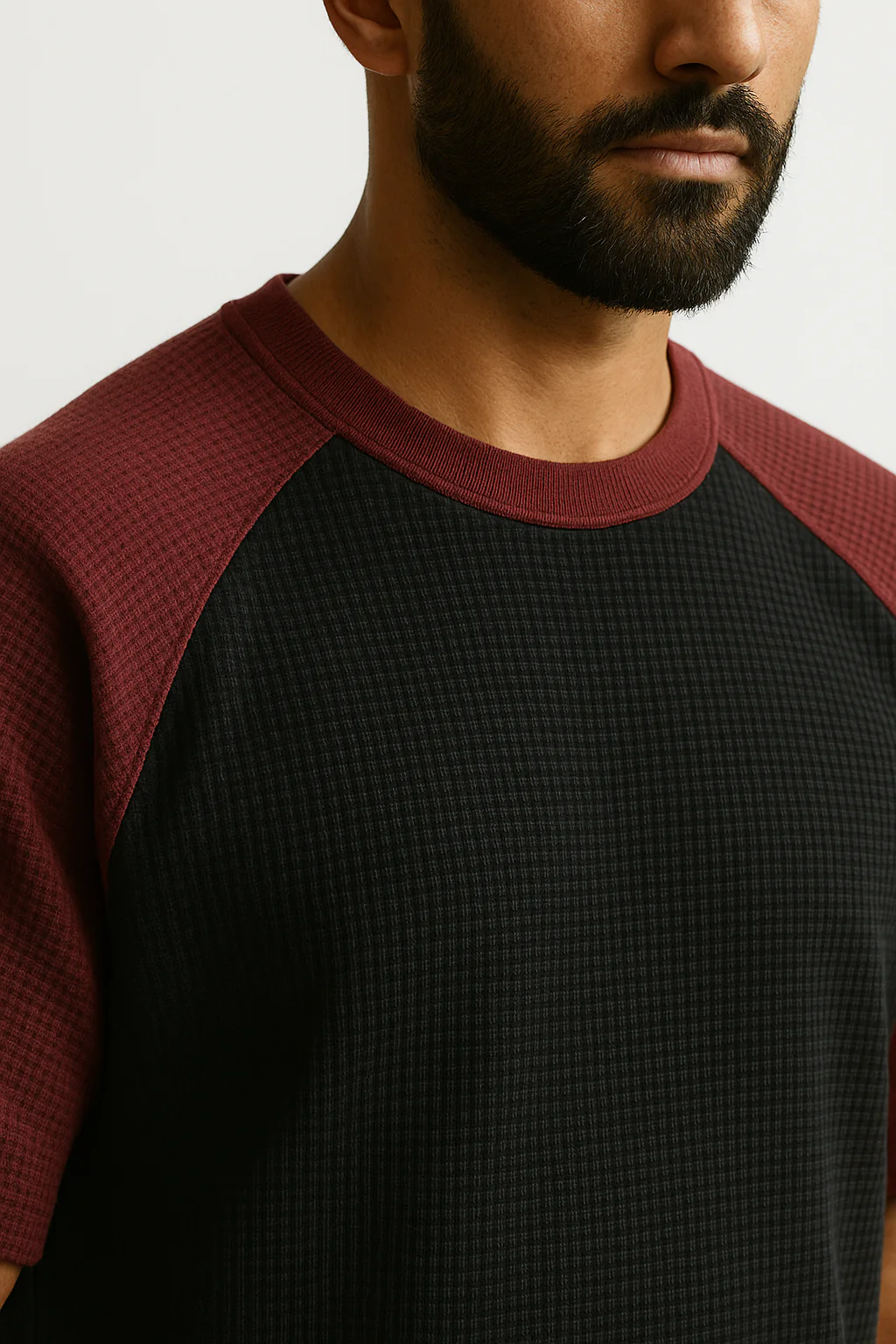 Pack of 2 - Oversized Raglan Waffle Knit T-Shirt - Image 5