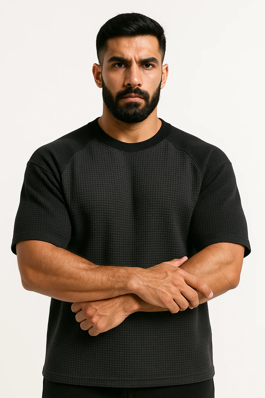 Pack of 2 - Oversized Raglan Waffle Knit T-Shirts - Image 2