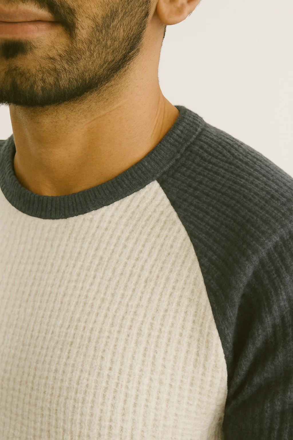 Pack of 2 - Oversized Raglan Waffle Knit T-Shirts - Image 4
