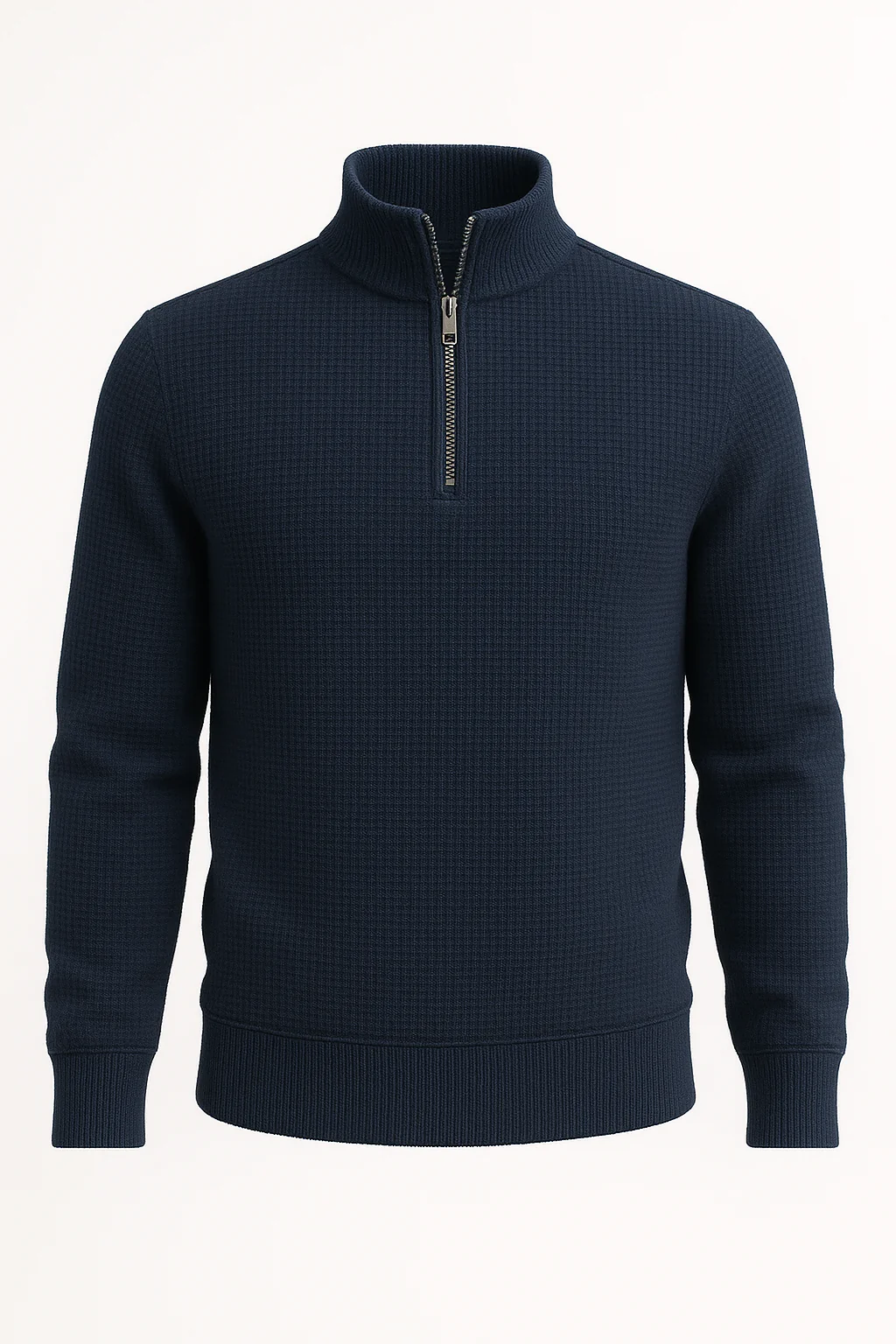 Pack of 2 Grey & Blue WaffleZip Mocknecks - Image 5