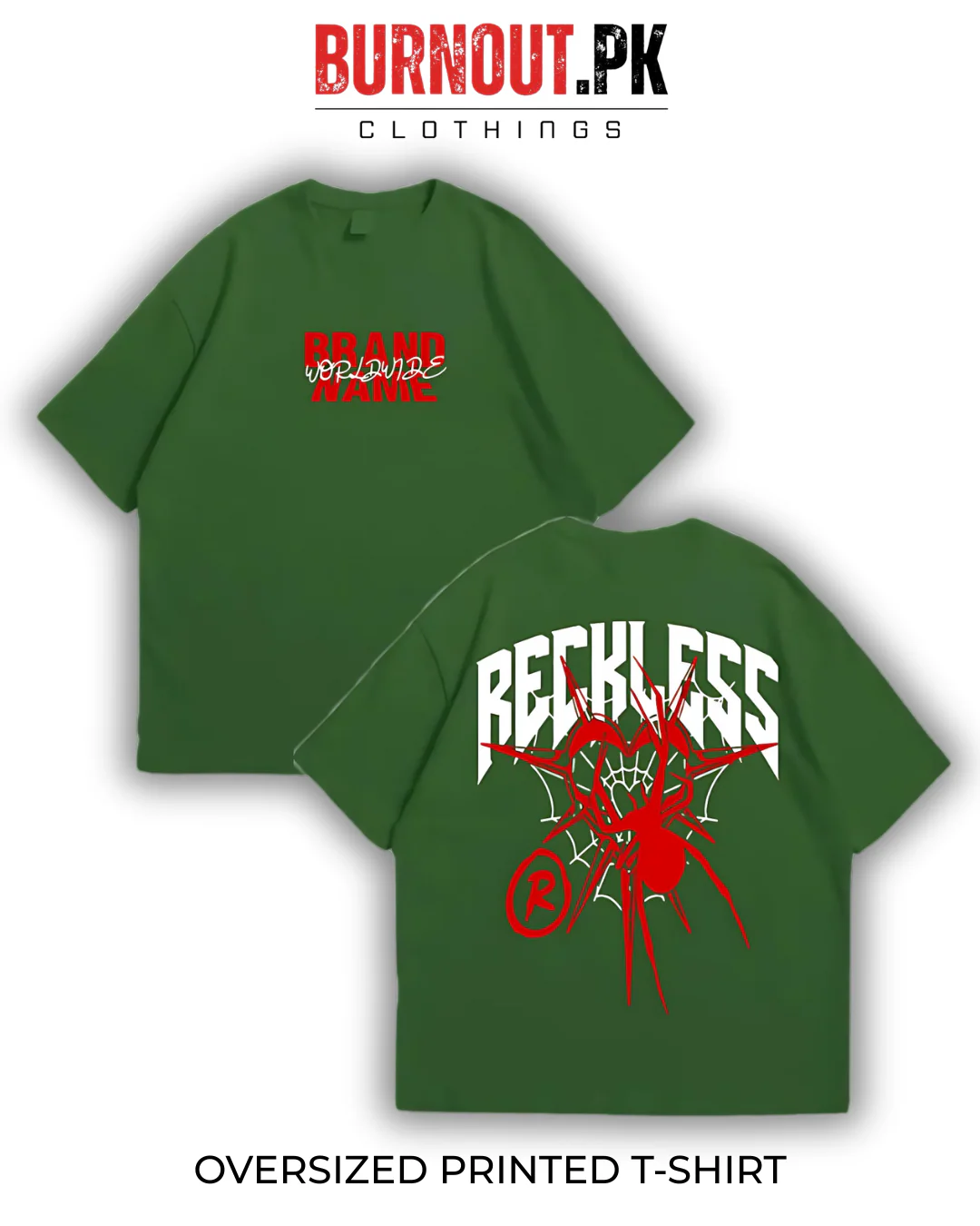 Reckless Oversized Dropshoulder Tee - DTF Printed Tshirt For Men and Women - Image 4
